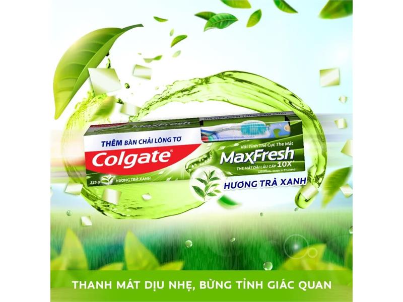 Kem đánh răng Colgate MaxFresh trà xanh